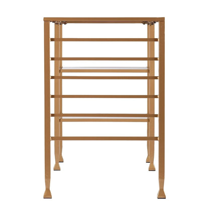 Gold Metal/Glass Writing Desk