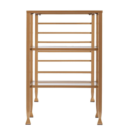 Gold Metal/Glass Writing Desk