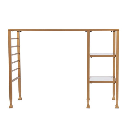 Gold Metal/Glass Writing Desk