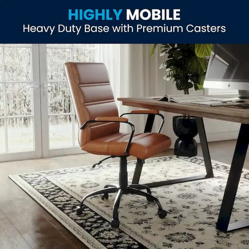 Mid-back LeatherSoft Executive Swivel Office Chair