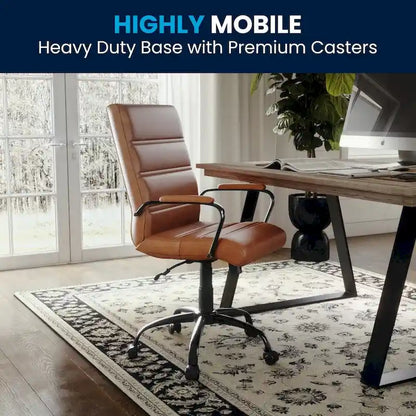 Mid-back LeatherSoft Executive Swivel Office Chair