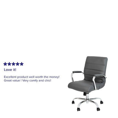 Mid-back LeatherSoft Executive Swivel Office Chair