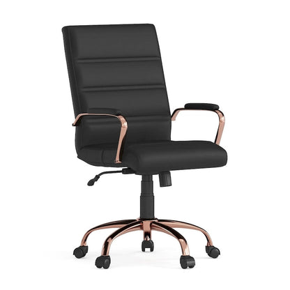 Mid-back LeatherSoft Executive Swivel Office Chair