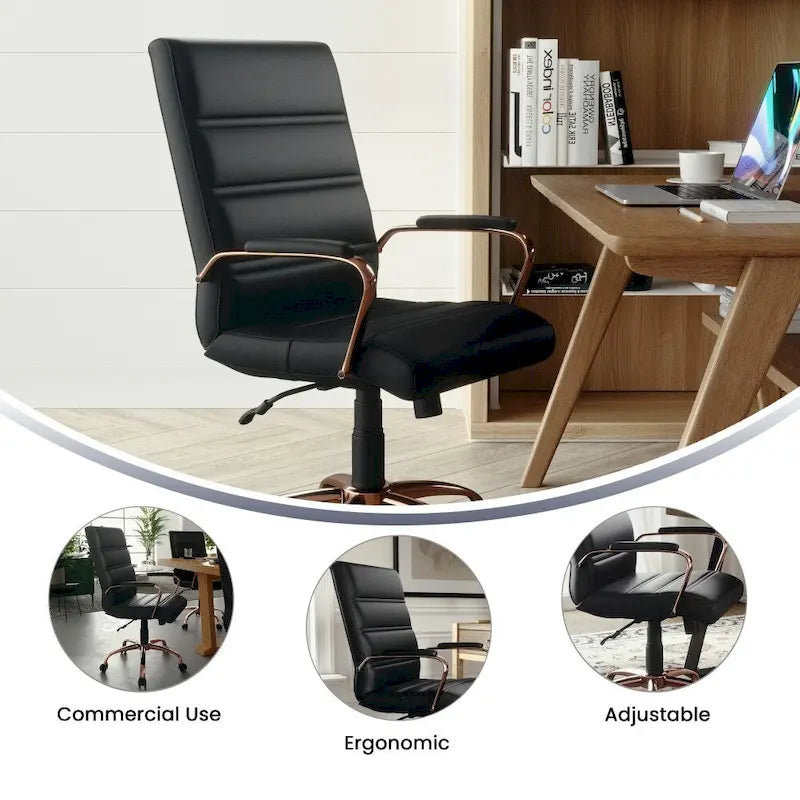 Mid-back LeatherSoft Executive Swivel Office Chair