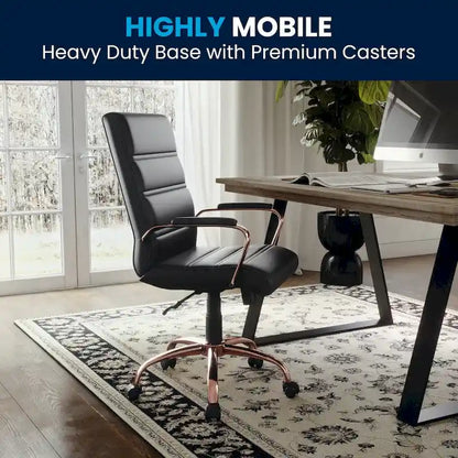 Mid-back LeatherSoft Executive Swivel Office Chair