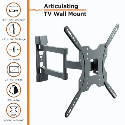 Articulating Full Motion TV Wall Mount - 24-60