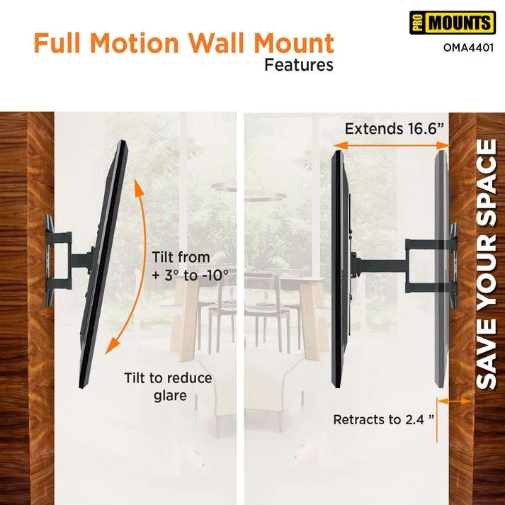 Articulating Full Motion TV Wall Mount - 24-60