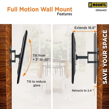 Articulating Full Motion TV Wall Mount - 24-60