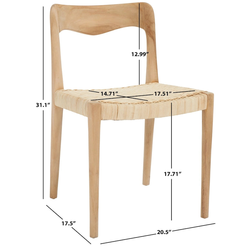 Wicker 31 Dining Chair - 21 W x 18 D x 31 H - 20Wx18Dx31H