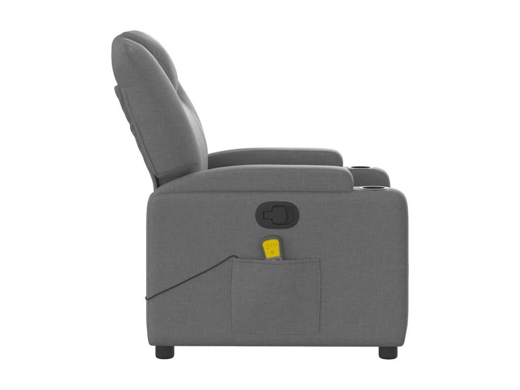 Fauteuil massant inclinable Gris foncé Tissu DHID27634
