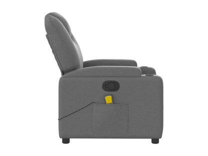 Fauteuil massant inclinable Gris foncé Tissu DHID27634