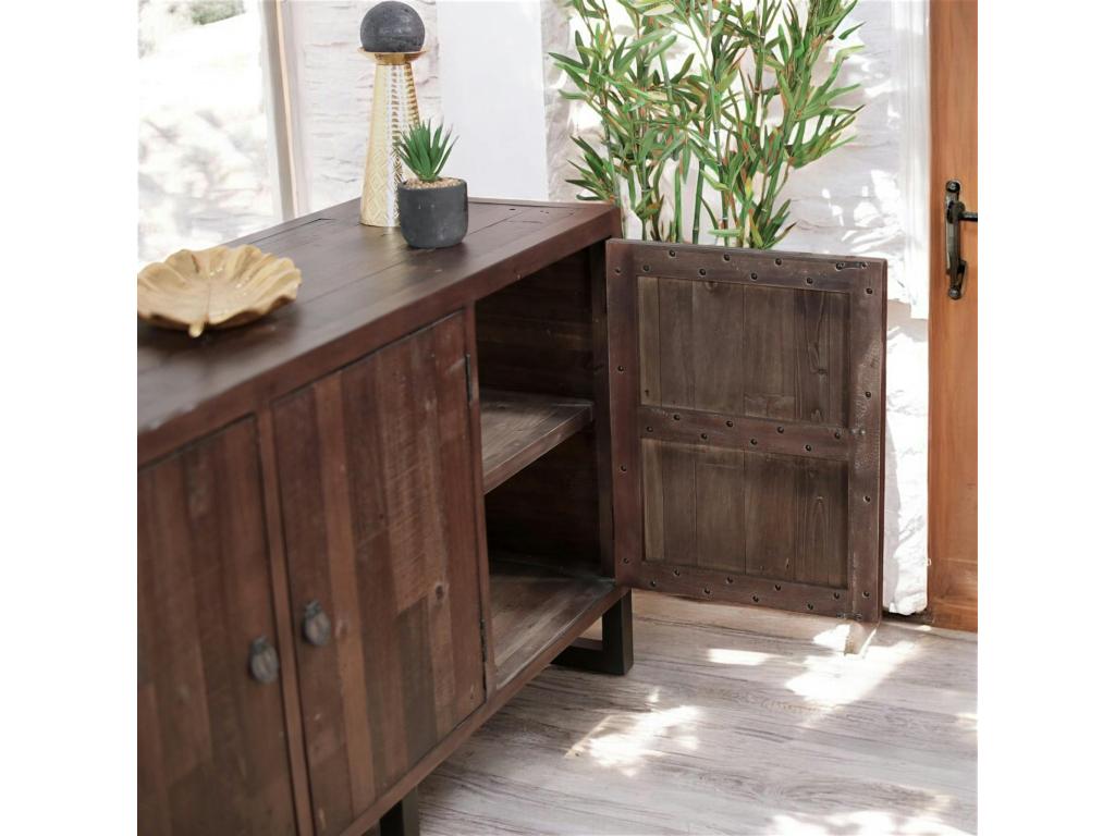 Buffet en bois recyclé 3 portes Ventoriq BVWY58395