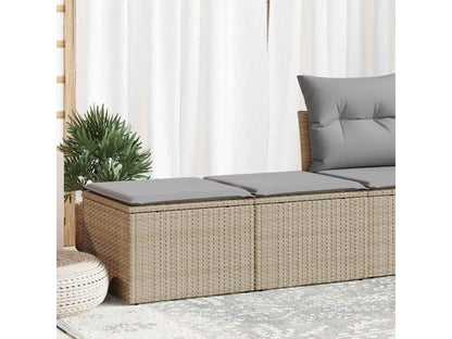 Salon de jardin avec coussins 2 pièces beige résine tressée Ventoriq ZXQA24766