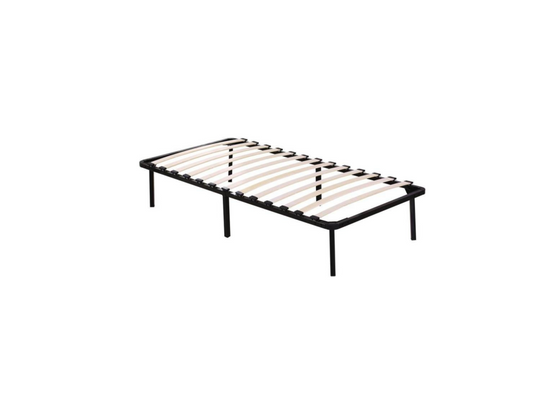 Sommier 90x200 cm solide avec cadre à Ventoriq et 6 pieds en métal montage rapide et facile KTSJ82340