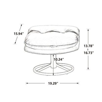 Accent chair TV Chair Living room Chair Grey with ottoman