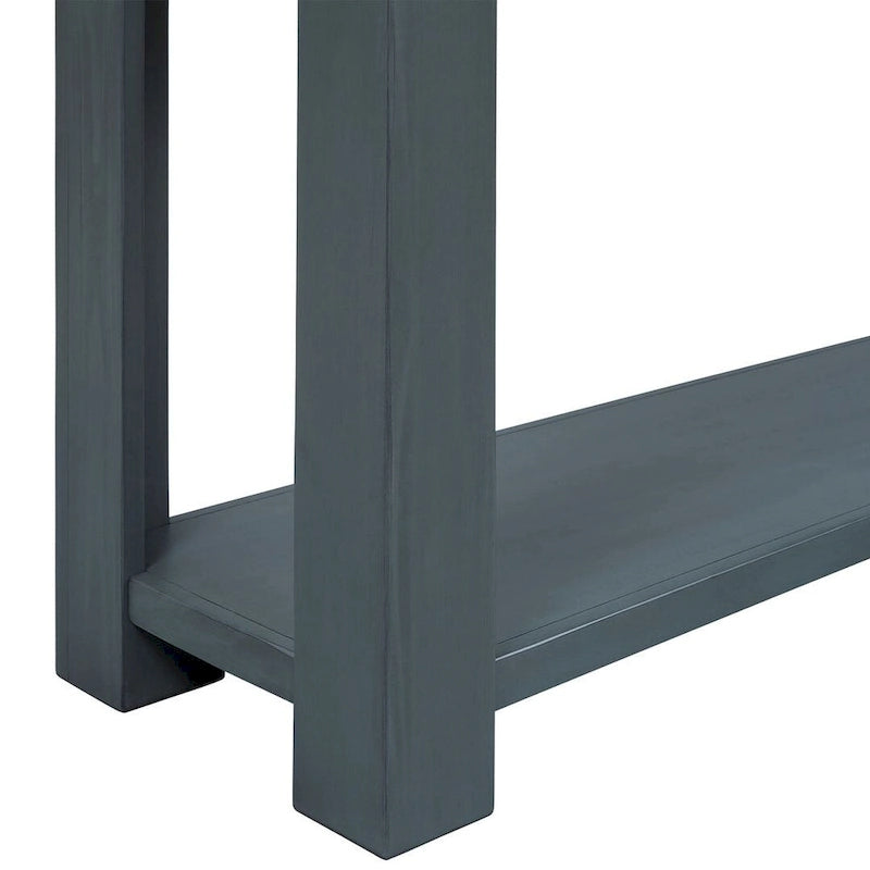 Vintage Style 4-Drawer 1-Shelf Console Table, Classic Entrance Display Table Entryway Table, Storage Sofa Table