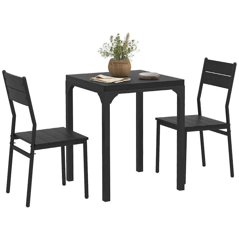 3 Piece Dining Table Set for 2, Modern Kitchen Table and Chairs, Dining Room Set for Breakfast Nook, Small Space