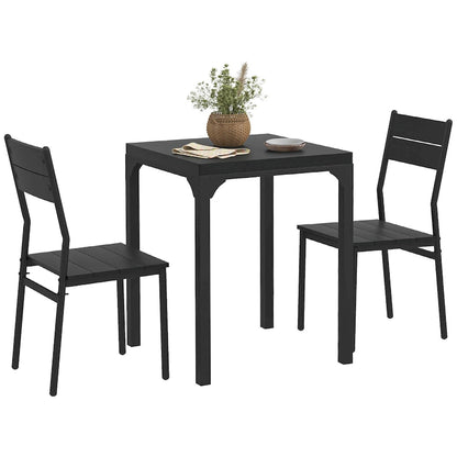 3 Piece Dining Table Set for 2, Modern Kitchen Table and Chairs, Dining Room Set for Breakfast Nook, Small Space