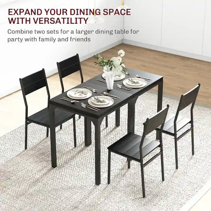 3 Piece Dining Table Set for 2, Modern Kitchen Table and Chairs, Dining Room Set for Breakfast Nook, Small Space