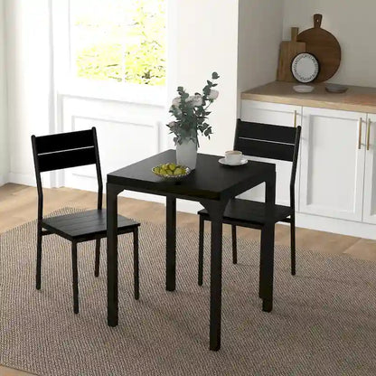 3 Piece Dining Table Set for 2, Modern Kitchen Table and Chairs, Dining Room Set for Breakfast Nook, Small Space