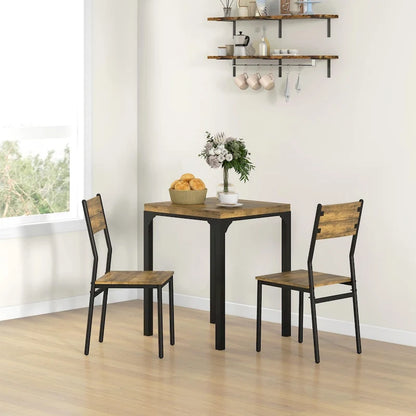 3 Piece Dining Table Set for 2, Modern Kitchen Table and Chairs, Dining Room Set for Breakfast Nook, Small Space
