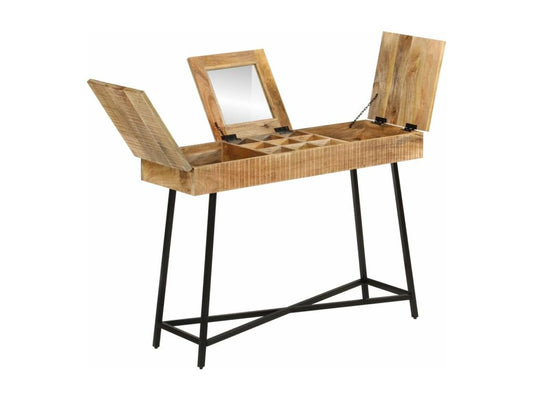 Coiffeuse 105x35x75 bois de manguier massif brut et fer ILPS98576