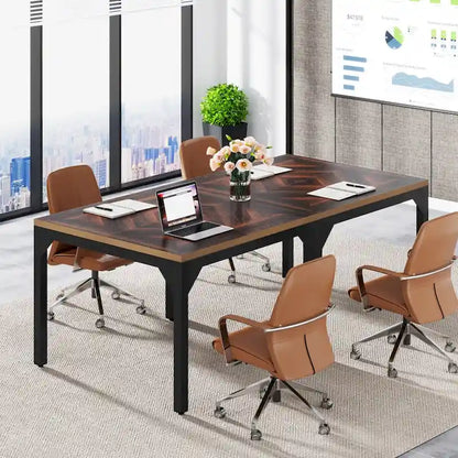 Small Conference Table, Square Meeting Table for Home Office - 39.37 L x 39.37 W x 29.52 H