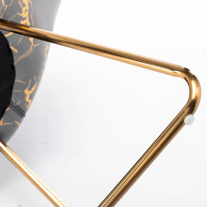 Modern Bronzing Velvet Upholstered Accent Chair Vanity Leisure Chair