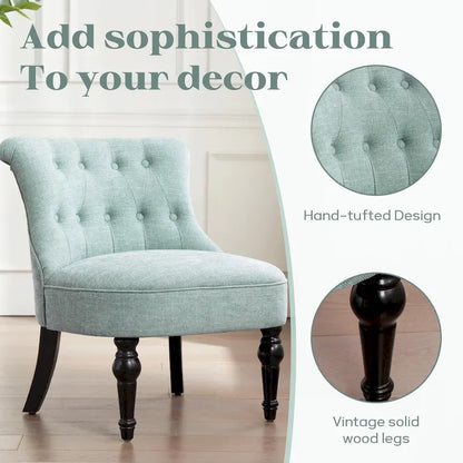 Tufted Upholstered Accent Chairs Set of 2