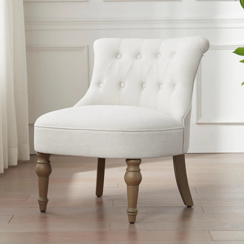 Tufted Upholstered Accent Chairs Set of 2