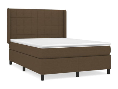 Lit à sommier tapissier avec matelas Marron foncé 140x190 cm VKOW55199