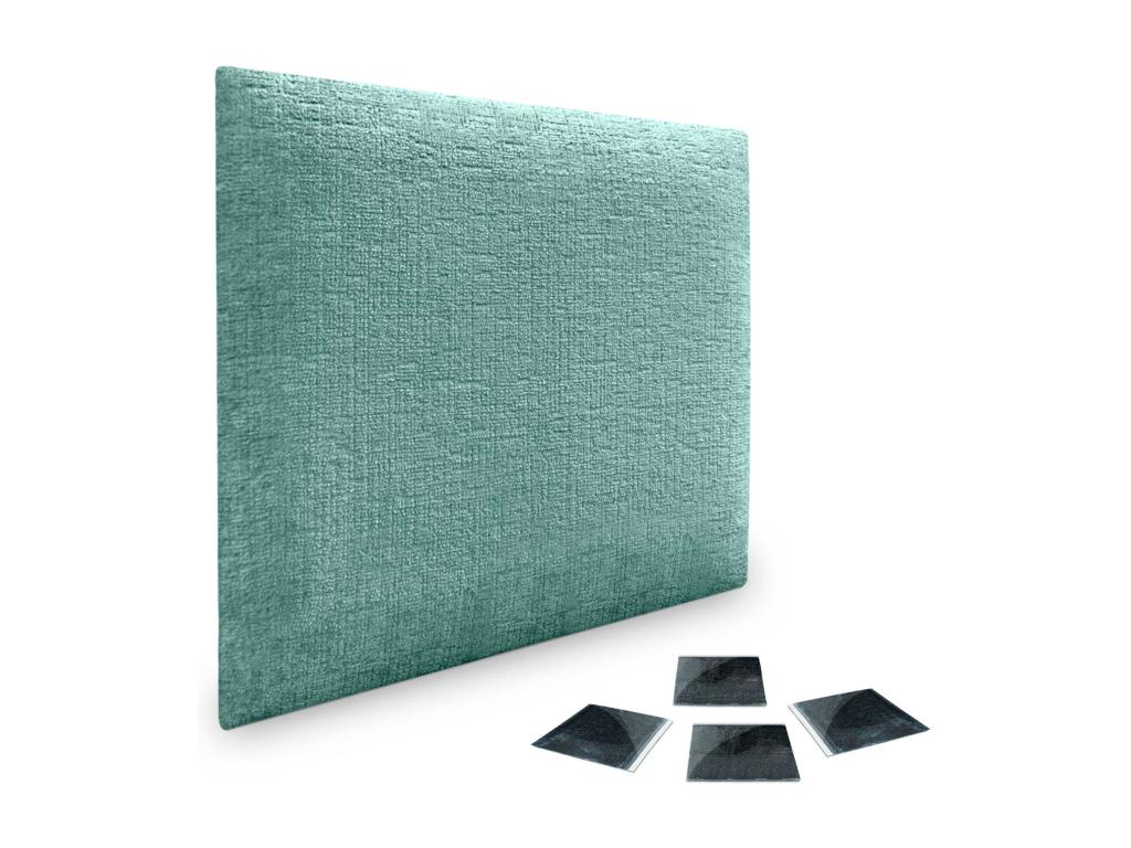 Ventoriq Lot de 1 Panneaux muraux acoustiques auto-adhésifs en laine écologique avec protection contre les chocs absorbants Vert d'eau 60x60 cm x1 LRWO37181
