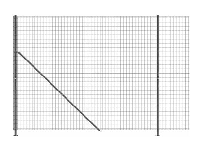Clôture en treillis métallique avec bride anthracite 2.2x10 m SCKR47575