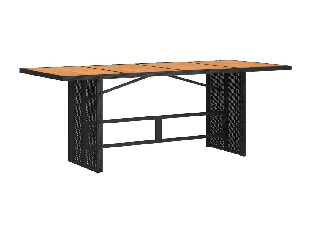 Ensemble à manger de jardin 9pcs coussins noir résine tressée JWUH64403