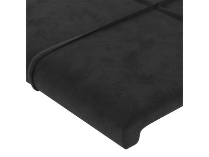 Tête de lit avec oreilles Noir 203x23x78/88 cm Velours WCDR92045