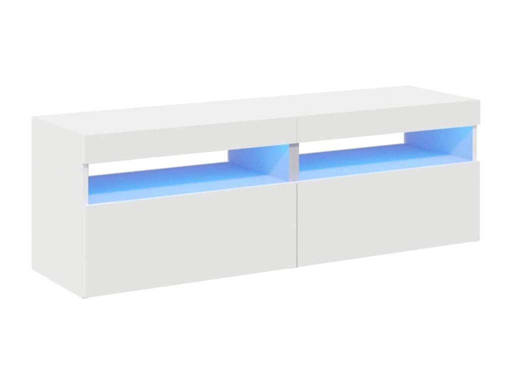 Meubles TV avec Ventoriqères LED 2 pcs Blanc 60x35x40 cm TJMR27682
