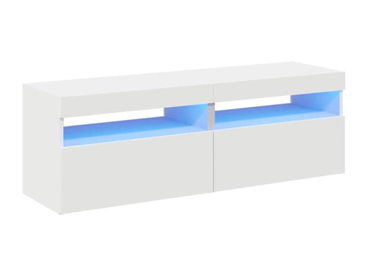 Meubles TV avec Ventoriqères LED 2 pcs Blanc 60x35x40 cm TJMR27682