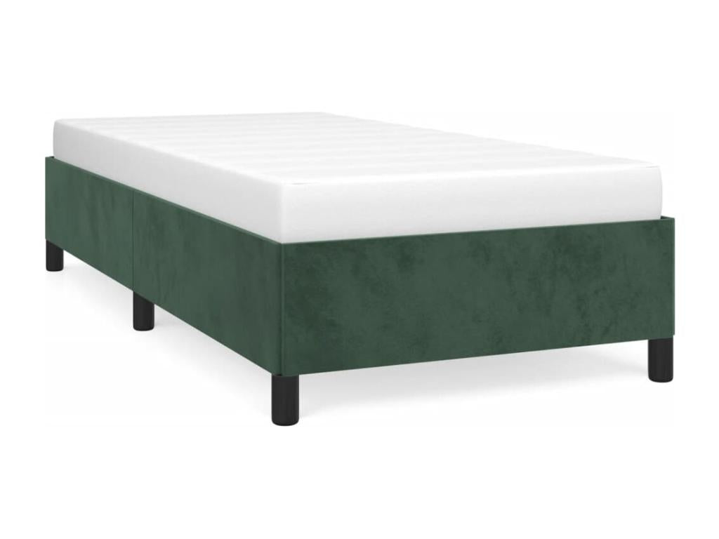 Cadre de lit Vert foncé 90x190 cm Velours MFJI51154