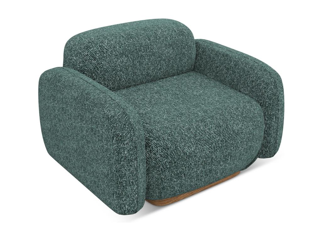 Fauteuil en tissu texturé - jeans - Ventoriq ELHD14447