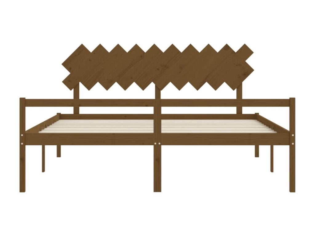 Lit pour personne âgée sans matelas 200x200 cm bois massif GQNP63960