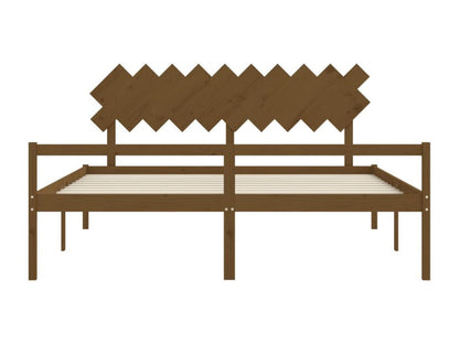 Lit pour personne âgée sans matelas 200x200 cm bois massif GQNP63960