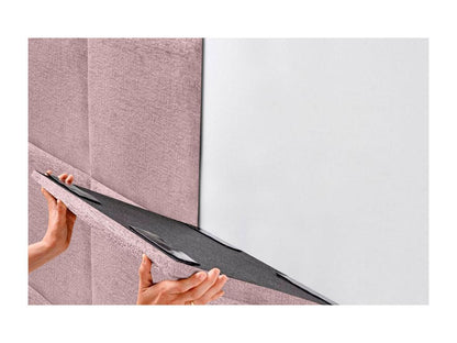 Lumenao Tête de Lit Rembourrée en Laine Écologique Composée de Panneaux Autocollants Interchangeables Chambre de Luxe Rembourrée Saumon 105 cm  RMJR55627