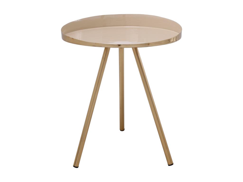 Table d'Appoint Design Ventoriq 48cm Ivoire ROZN02684