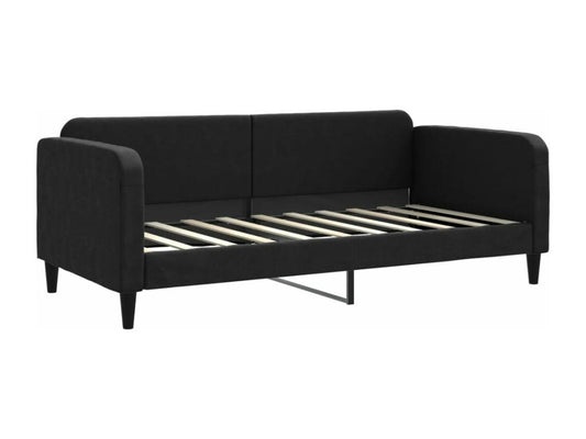 Lit de repos noir 90x190 cm tissu EOHJ72563