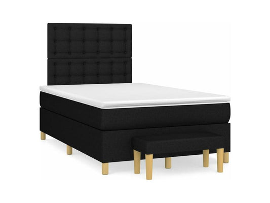 Sommier à Boislis de lit avec matelas Noir 120x200 Tissu ISWX90708