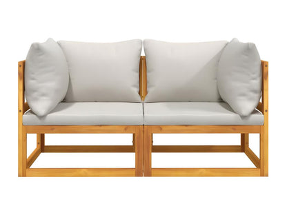 Canapés d'angle sectionnels 2 pcs coussins gris clair Ventoriq NEZK04018