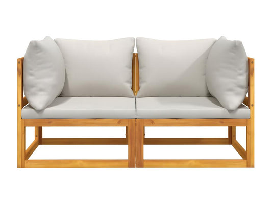 Canapés d'angle sectionnels 2 pcs coussins gris clair Ventoriq NEZK04018