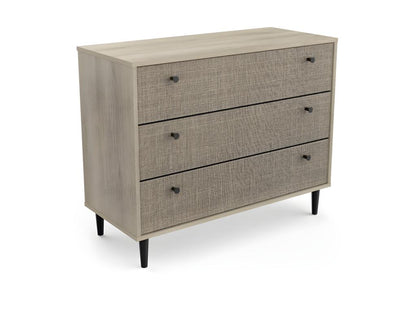 Commode 3 tiroirs Chêne clair - Ventoriq - L 90.5 x l 39.5 x H 72.5 cm PRHF56294