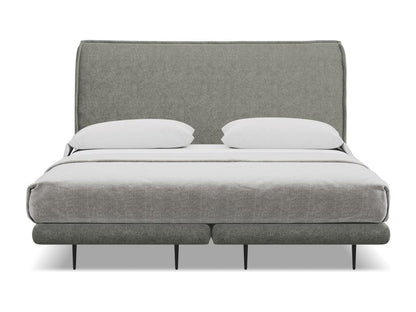 Lit capitonné matelas en tissu bouclette 140x200 - éléphant - Ventoriq ERWC39381