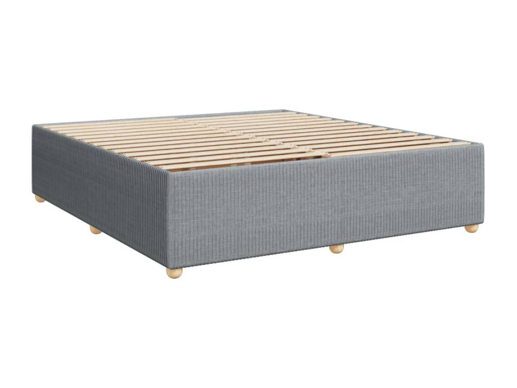 Cadre de lit sans matelas gris clair 200x200 cm tissu PWUW01402